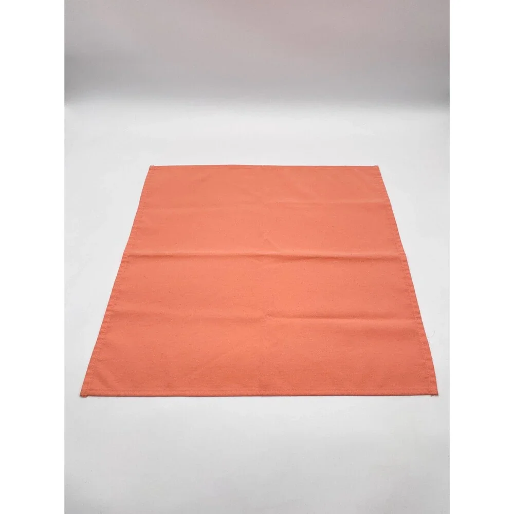 Set of 4 Peach Cotton Napkins